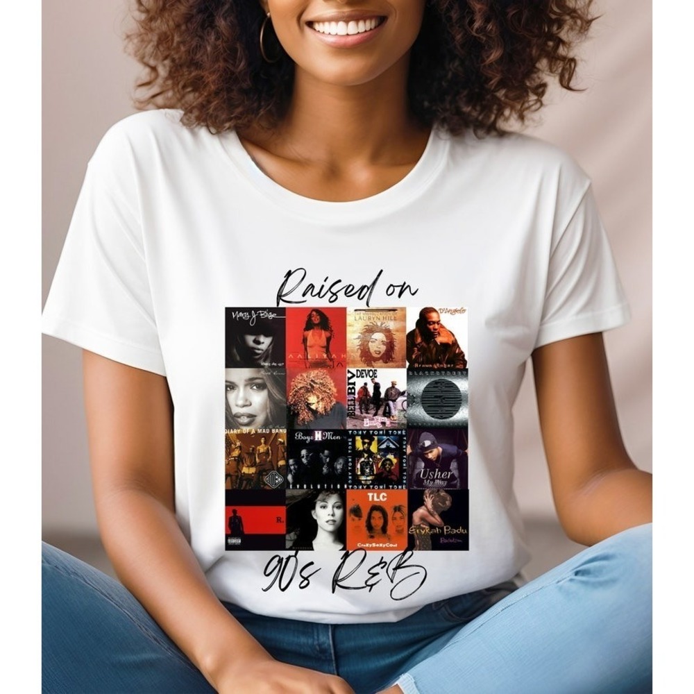 Raised On 90s R&B Album Cover Tee, Music Artist Shirt, Music Lover Shirt